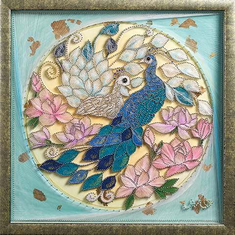 糸掛け曼荼羅アート作品販売 愛知県日進市|曼荼羅アート通信講座